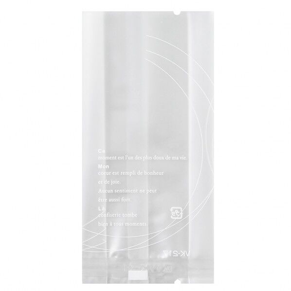 福重 ガゼット袋 マット フランス語柄 VK-217 外寸:75×30×150mm/内寸:75×30×140mm 004328050 100枚