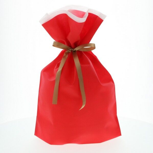 不織布巾着袋 FK3072 レッドL