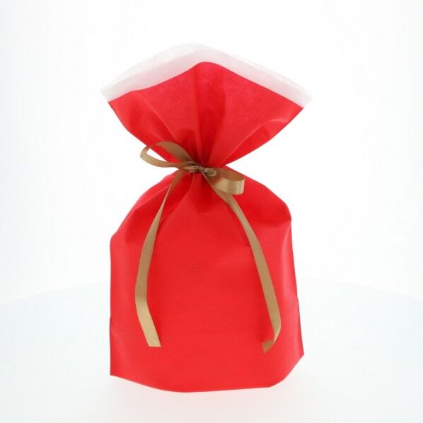 不織布巾着袋 FK3073 レッドM