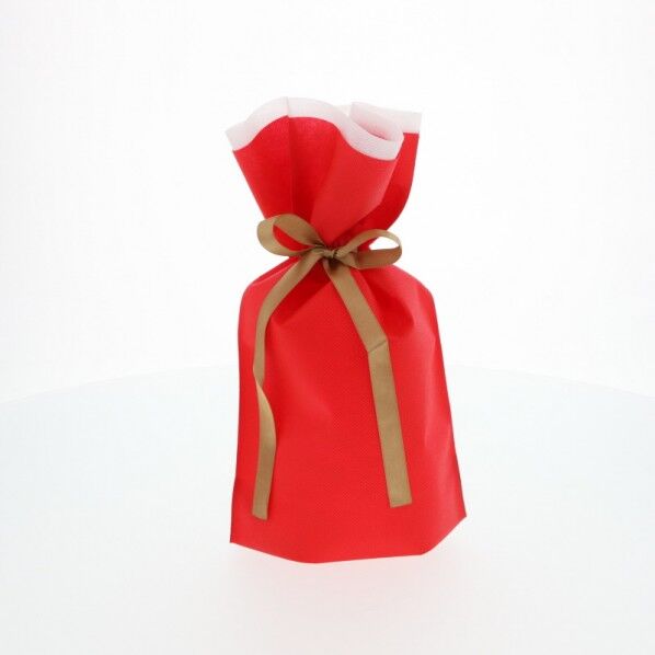 不織布巾着袋 FK3074 レッドS