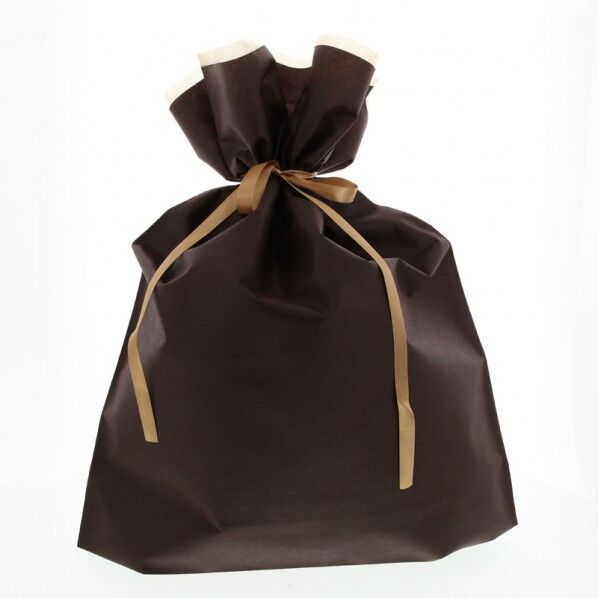 不織布巾着袋 FK3091 ブラウンLL