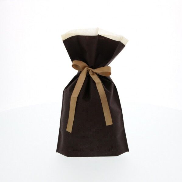 不織布巾着袋 FK3094 ブラウンS