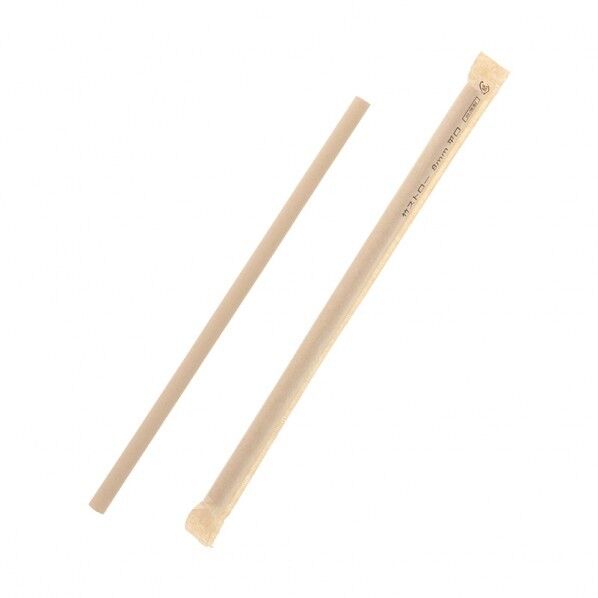 竹ストロー 平口 8mm 単袋