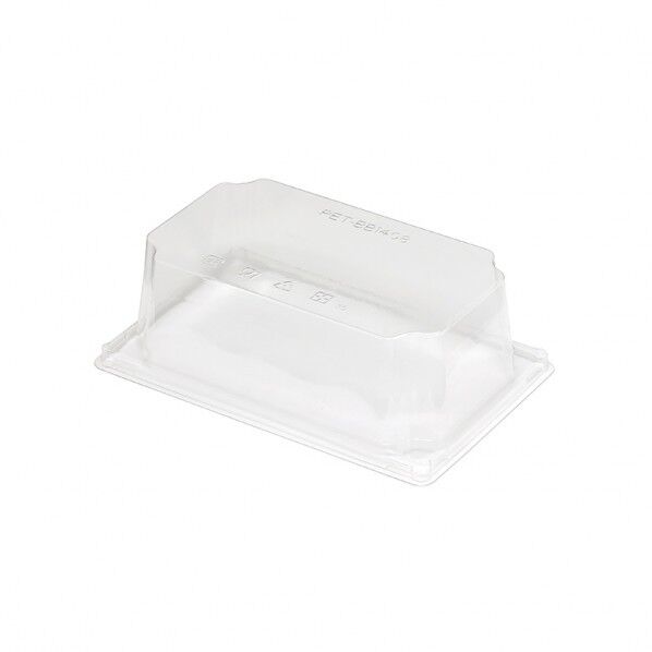 ケーピープラテック 食品容器 未晒紙ボックス 透明フタ KM-71 外寸:横144×縦92×高47mm 004249101 50枚