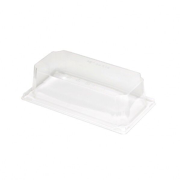 ケーピープラテック 食品容器 未晒紙ボックス 透明フタ KM-72 外寸:横172×縦92×高47mm 004249103 50枚