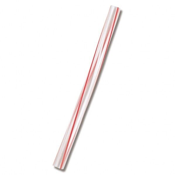 タピオカストロー 12×18 赤白ライン