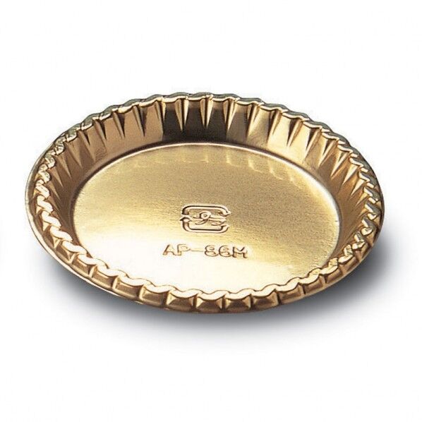 木村アルミ箔 ケーキ用 金トレー AP-86M 外寸:86φ×高9mm/底:65φmm 004739301 100枚