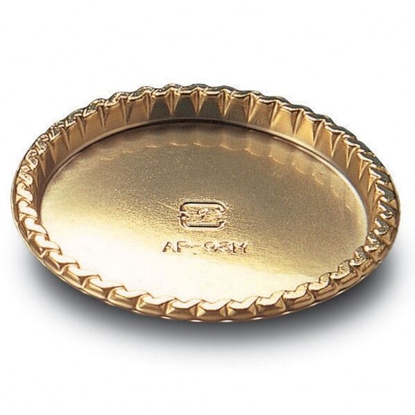 木村アルミ箔 ケーキ用 金トレー AP-93M 外寸:93φ×高8mm/底:78φmm 004739302 100枚
