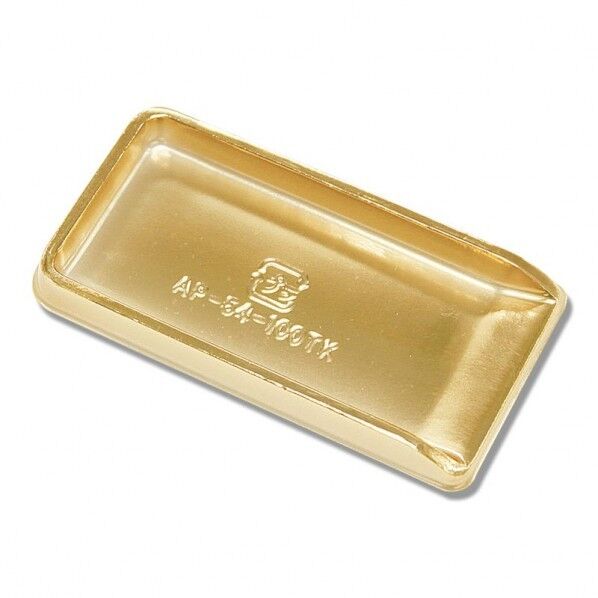 木村アルミ箔 ケーキ用 金トレー AP-54-100TK 外寸:54×100×高8mm/底:42×80mm 004739304 100枚