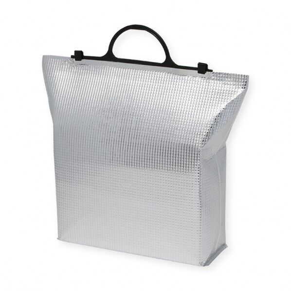 手提げ保冷角底袋 大 黒取手