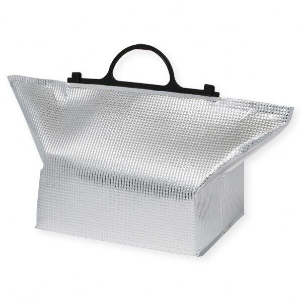 手提げ保冷角底袋 マチ大 黒取手