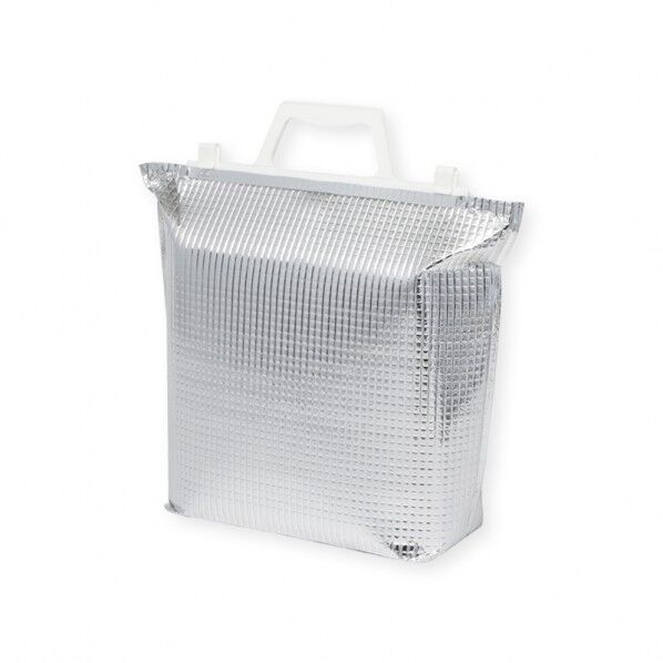 手提げ保冷角底袋 アイスS 白取手