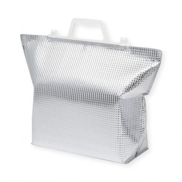 手提げ保冷角底袋 アイスM 白取手