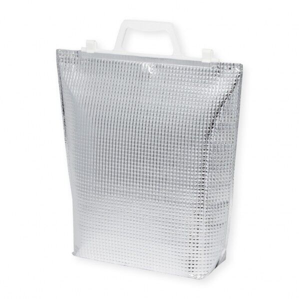 手提げ保冷角底袋 アイスL 白取手