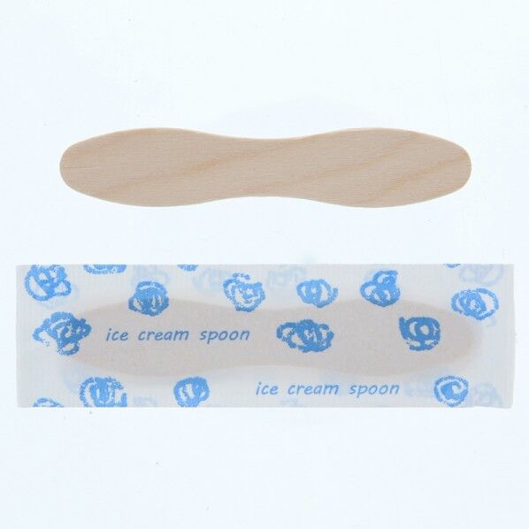 木製アイスクリームスプーン 7.5cm 個包装