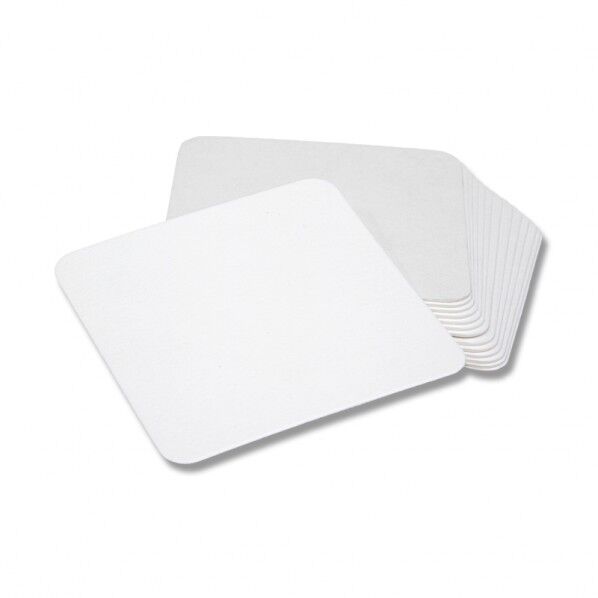 紙製コースター 90 角丸 1mm厚 DCP 白