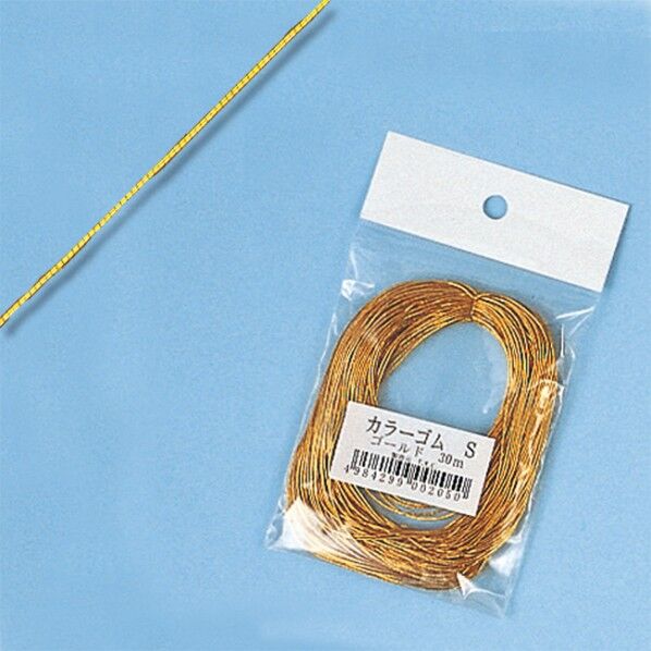 町田絲店 カラーゴム S 0.8×30 ゴールド 幅0.8mm×30m 003420305 1個
