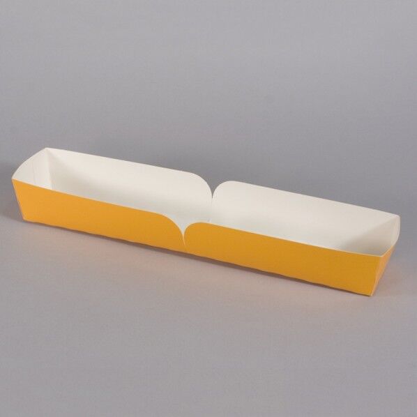 ペーパークラフト 食品トレー ワンハンド紙トレー 110120 底部:162×55mm/深さ:44mm 004738702 100枚