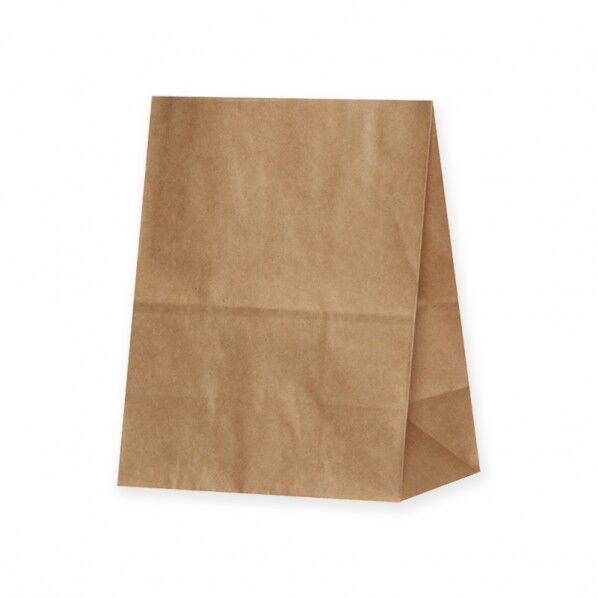 耐油角底袋 XZT55303 茶無地 H300