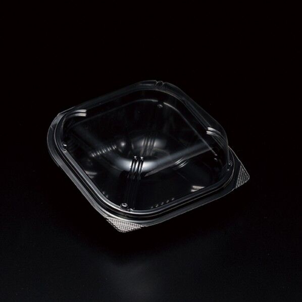 スミ 食品容器 ユニコン ST-角130ドーム B 外寸:130×130×高50(蓋高13)mm 004440246 50枚