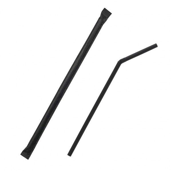 フレキシブルストロ- 紙完封 ブラック MA-848