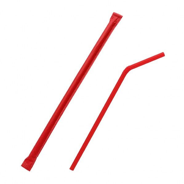 フレキシブルストロ- 紙完封 レッド MA-849