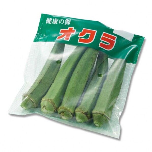 日持ちバッグ テープ付 穴あり オクラ