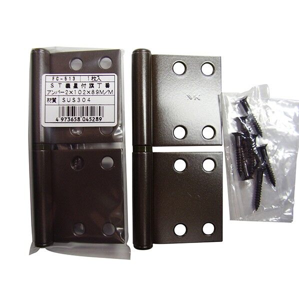FC-513 袋入 ステン義星付旗丁番2X102X89アンバー DI