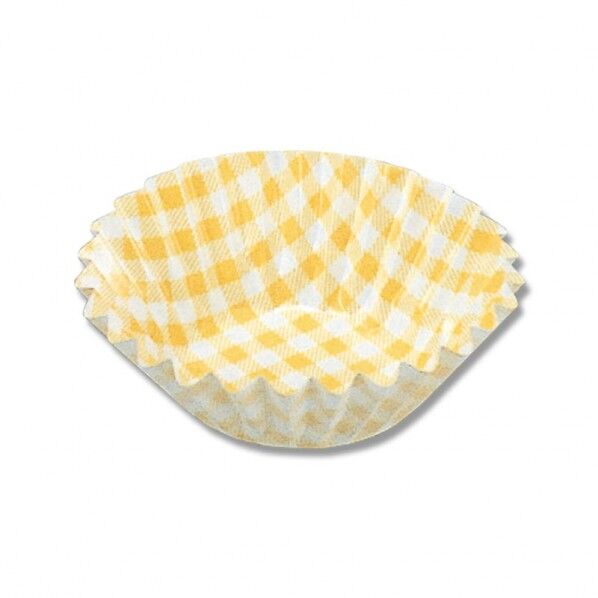 おかずケース 6号深口 黄色チェック