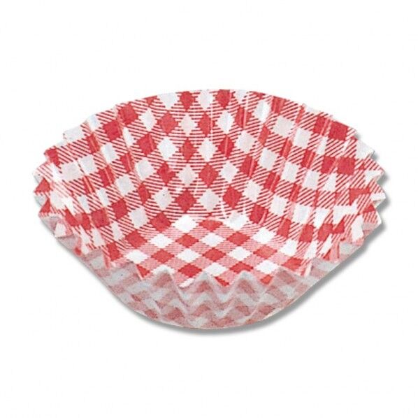 おかずケース 7号深口 赤チェック