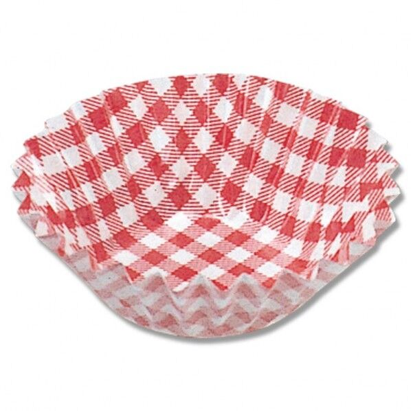 おかずケース 8号深口 赤チェック