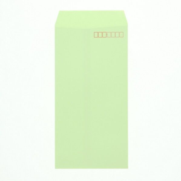 HEIKO カラー封筒 長3 枠有り 100枚 鶯 120×235mm(定形) 7528001 1点