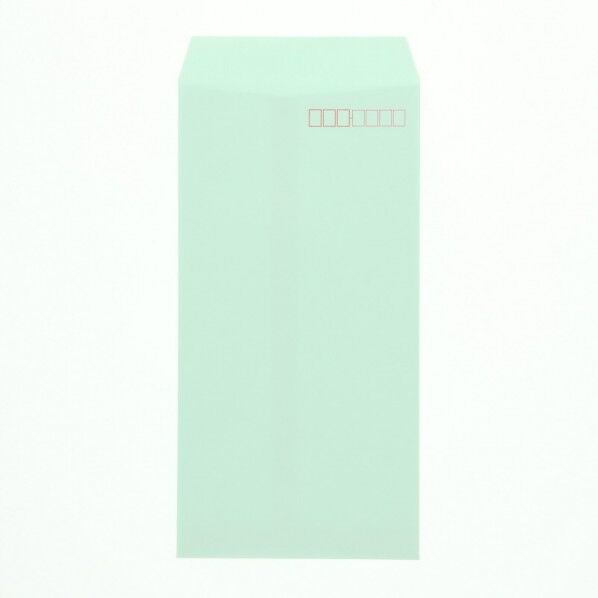 HEIKO カラー封筒 長3 枠有り 100枚 水 120×235mm(定形) 7528002 1点