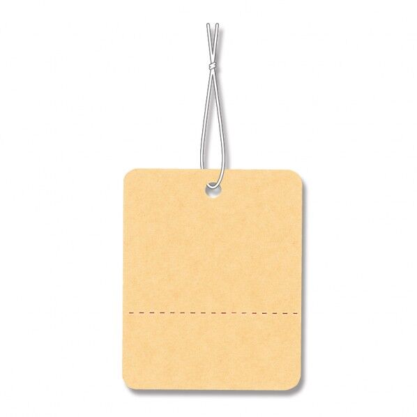 提札 No.523 オレンジ 綿糸付 500枚 007152300 500枚