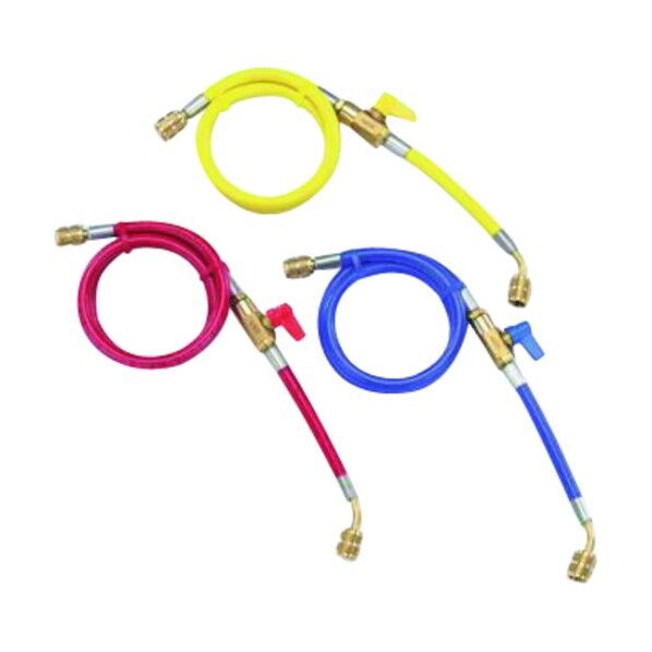 バルブ付チャージホース1/4(単品)(R404A、R407C、R507A、R134a) 赤 TA134AA-1 1本