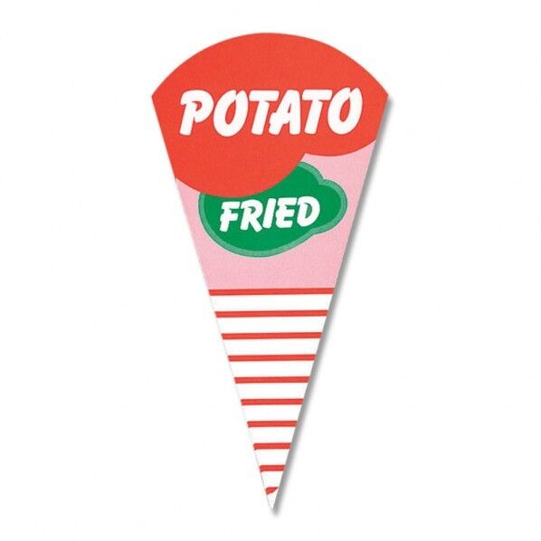 スナック包材 三角ポテト S 100枚 赤/緑/白 110×220mm 004738203 100枚