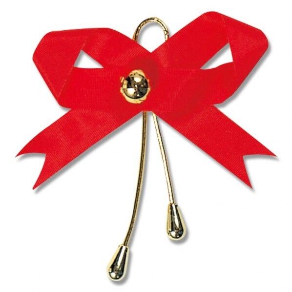 HEIKO リボンビーズタイ 12本 レッド 50×60mm 004743203 12個