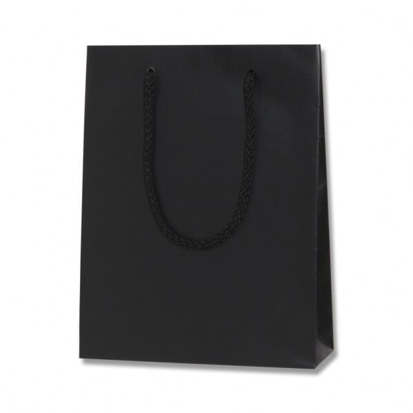 手提げ紙袋 ブライトバッグ 黒(MT) mm