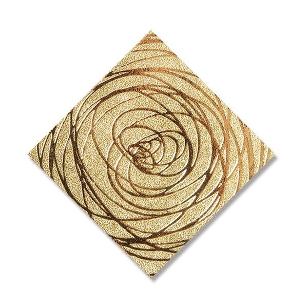 HEIKO ギフトシール スクエア スピニング 32片 金 30×30mm 7161614 1点