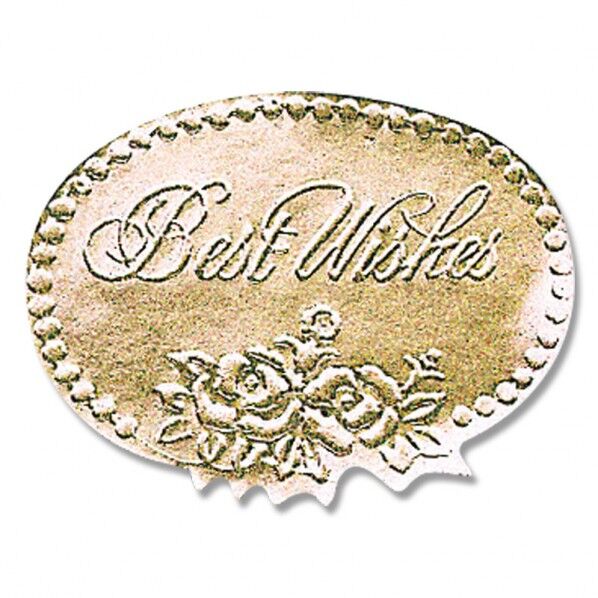HEIKO ギフトシール ベストウィッシュ L 100片 金 40×54mm 7066300 1点