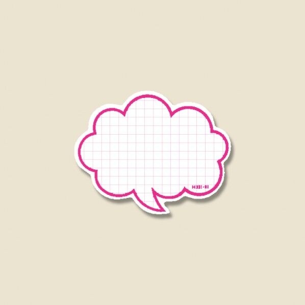 HEIKO 抜型カード フキダシ SS 50枚 ピンク 48×62mm 007233101 50枚