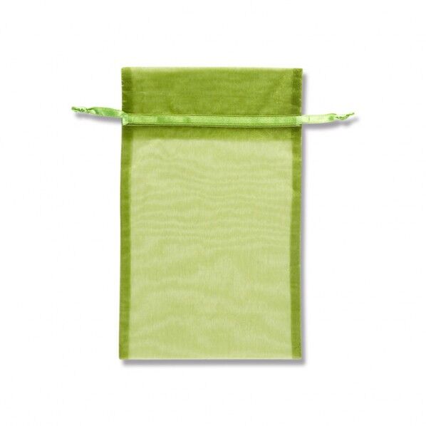 HEIKO ギフト巾着袋 オーガンジーバッグ 平袋タイプ L 10枚 オリーブ 150×240mm 8705057 1点