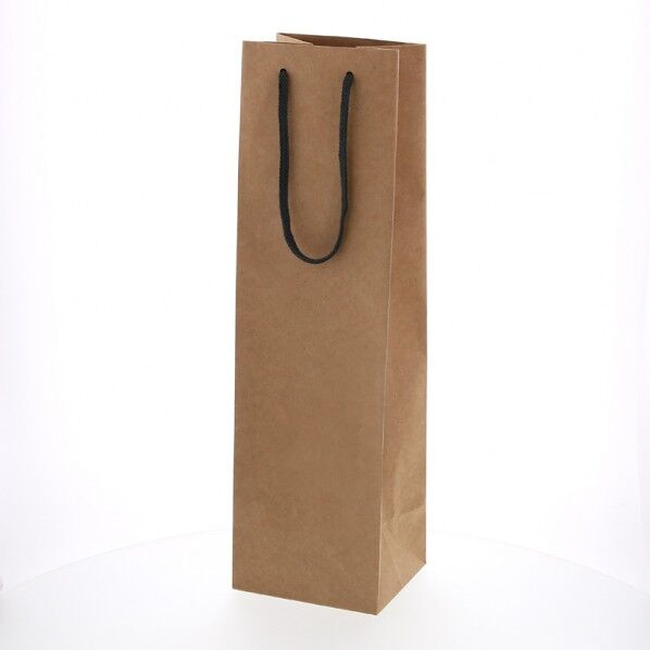 HEIKO 手提げ紙袋 カラーチャームバッグ 一升瓶用 10枚 クラフト 140×マチ120×480mm 5340501 1点