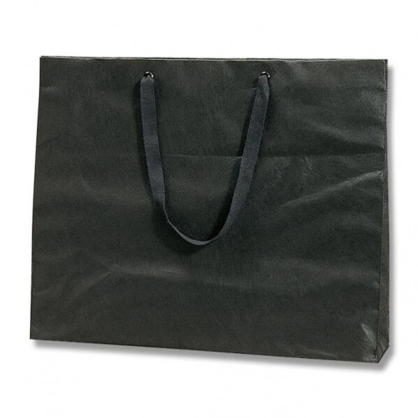 シモジマ HEIKO 手提げ不織布袋 ファッションバッグ Fタイプ L 10枚 520×マチ100×420mm 黒 8738902 1点...