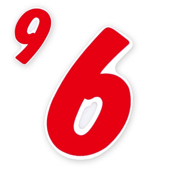 HEIKO Nナンバーセルフ M 6・9 赤 73×44mm 7060906 1点