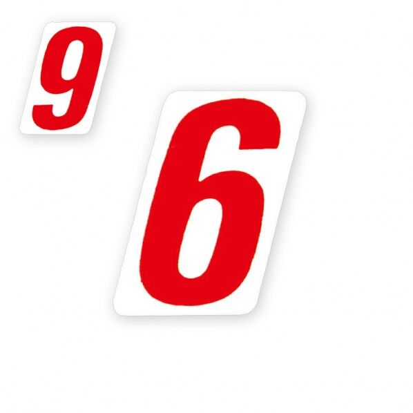 HEIKO ナンバーセルフ(シール)SS 6・9共用 赤 28×15mm 7061306 1点