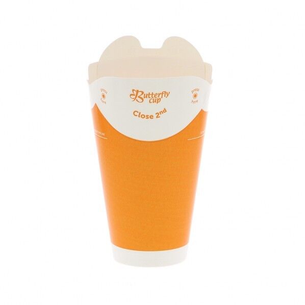 HEIKO バタフライカップ 12オンス コールド シングル 40個 オレンジ 4535208 1点