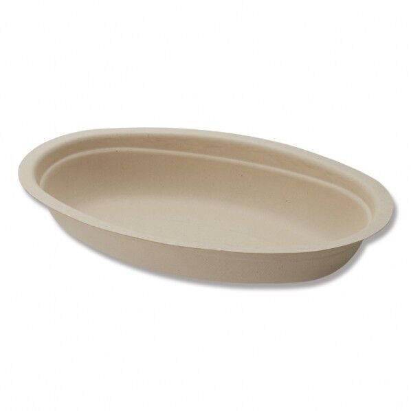 HEIKO 紙皿 エコバンブーカレー皿 LZ-TYW01 20枚 248×161×42mm 4491021 1点