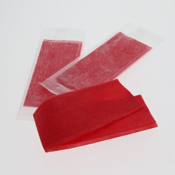 HEIKO 不織布おしぼり 平型 100枚 アカ 180×220mm 4711051 100枚