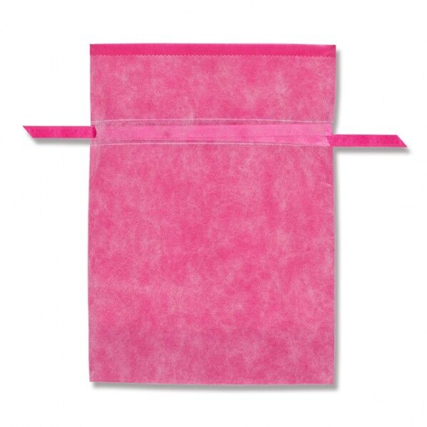 シモジマ 不織布製巾着袋 Fバッグ Wシャンテタイプ 無地ピンク L ピンク 8739957 1点...